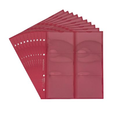 10 Prophila Coin Sheets, 6 Pockets up to 64 mm Diameter
