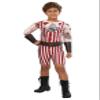 Boys Strongman Halloween | Kids Complete Vintage Strong Man Outfit with Tattoo Mesh Shirt, Singlet, Gauntlets, and Belt Large Bundle view 1
