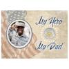 American Coin Treasures My Hero, My Dad Photo Mat | Genuine JFK Half Dollar | Holds 3.5 x 2.5 Picture | Matted 5x7 Card | Certificate of Authenticity view 1