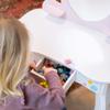 Fat Brain Toys Unicorn Magic Vanity with Mirror and Stool - Wooden Playset, 3+ view 3