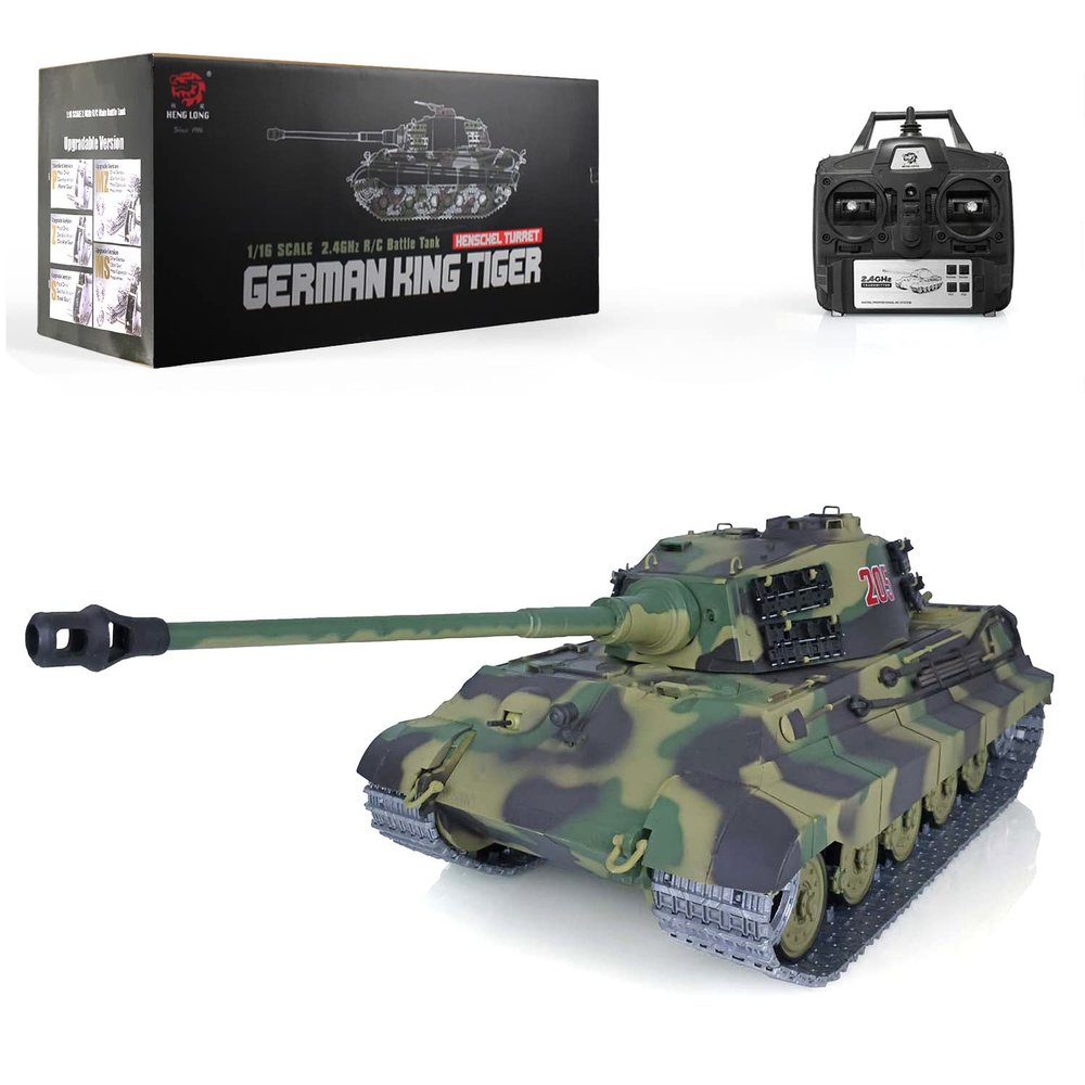 Heng Long US in Stock Toucan RC Hobby Upgraded 1/16 Tk7.0 German King Tiger RTR Remote Control Tank 3888A Metal