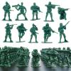 Wankko 2-Inch Plastic Army Men Action Figures, 10 Unique Sculpts, Pack of 100 (Green) view 1