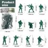 Wankko 2-Inch Plastic Army Men Action Figures, 10 Unique Sculpts, Pack of 100 (Green) view 2