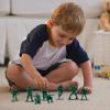 Wankko 2-Inch Plastic Army Men Action Figures, 10 Unique Sculpts, Pack of 100 (Green) view 3