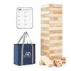 Megwoz Giant Tumble Tower Games for Kids and Adults 57 Blocks New Zealand Pine Wooden Blocks Stacking to Over 4.2FT Family Game for Indoors Outdoors Yard Games for Family view 1
