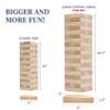 Megwoz Giant Tumble Tower Games for Kids and Adults 57 Blocks New Zealand Pine Wooden Blocks Stacking to Over 4.2FT Family Game for Indoors Outdoors Yard Games for Family view 2
