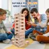 Megwoz Giant Tumble Tower Games for Kids and Adults 57 Blocks New Zealand Pine Wooden Blocks Stacking to Over 4.2FT Family Game for Indoors Outdoors Yard Games for Family view 3