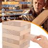 Megwoz Giant Tumble Tower Games for Kids and Adults 57 Blocks New Zealand Pine Wooden Blocks Stacking to Over 4.2FT Family Game for Indoors Outdoors Yard Games for Family view 4