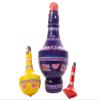 Golden Cockerel Nesting Dreidel Faith Hope Joy Matryoshka 3pc./5" Spinning Top Wooden Babushka Doll view 2