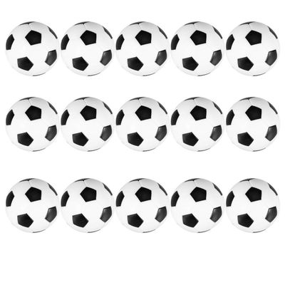 TOYANDONA 15pcs Mini Foosball Replacement Tabletop Soccer for Standard Foosball Tables White and Black Color for Boys and Girls and Casual Play