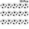 TOYANDONA 15pcs Mini Foosball Replacement Tabletop Soccer for Standard Foosball Tables White and Black Color for Boys and Girls and Casual Play view 2