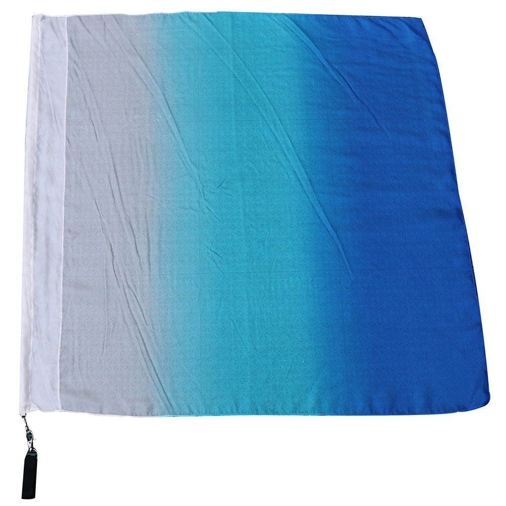 Winged Sirenny 81cm Colorful Flowy Spinning Silk Flag Poi with Rod, Church Liturgical Praise Prophetic Worship Adoration Dance Banner Poi Streamer, Practice Play Silk Poi Flag (Grace)