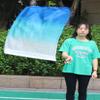 Winged Sirenny 81cm Colorful Flowy Spinning Silk Flag Poi with Rod, Church Liturgical Praise Prophetic Worship Adoration Dance Banner Poi Streamer, Practice Play Silk Poi Flag (Grace) view 2
