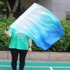 Winged Sirenny 81cm Colorful Flowy Spinning Silk Flag Poi with Rod, Church Liturgical Praise Prophetic Worship Adoration Dance Banner Poi Streamer, Practice Play Silk Poi Flag (Grace) view 3
