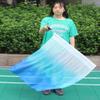 Winged Sirenny 81cm Colorful Flowy Spinning Silk Flag Poi with Rod, Church Liturgical Praise Prophetic Worship Adoration Dance Banner Poi Streamer, Practice Play Silk Poi Flag (Grace) view 4
