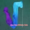 Winged Sirenny Youth Silk Ribbon Dancer Wand, Church Worship & Praise Adoration Dance Flag Banner, Juggling Play Silk Streamer with Rods (71" Turquoise-Blue-Purple) view 3