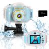 Agoigo Kids Waterproof Camera - Children Underwater HD Video Digital Camcorder, Portable Travel Toy for Toddler - Ideal Christmas Birthday Gifts for Boys Girls Age 3-12 with 32GB Card (Blue) view 1