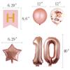 10th Birthday Party Decorations Kit Happy Birthday Banner with Number 10 Birthday Balloons for Birthday Party Supplies 10th Rose Gold Birthday Party Pack view 3