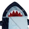 Heritage Kids Shark Plush Hooded Sleeping Bag, 64" L x 25" W, Blue view 3