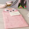 Heritage Kids Pink Fox Plush Hooded Sleeping Bag, 64" L x 25" W view 3