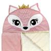 Heritage Kids Pink Fox Plush Hooded Sleeping Bag, 64" L x 25" W view 4