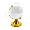 BESPORTBLE Crystal Globe Miniature Desktop World Globe with Stand 2.55In Transparent Decoration Handicraft for Office Home Classroom Map Ornament view 4