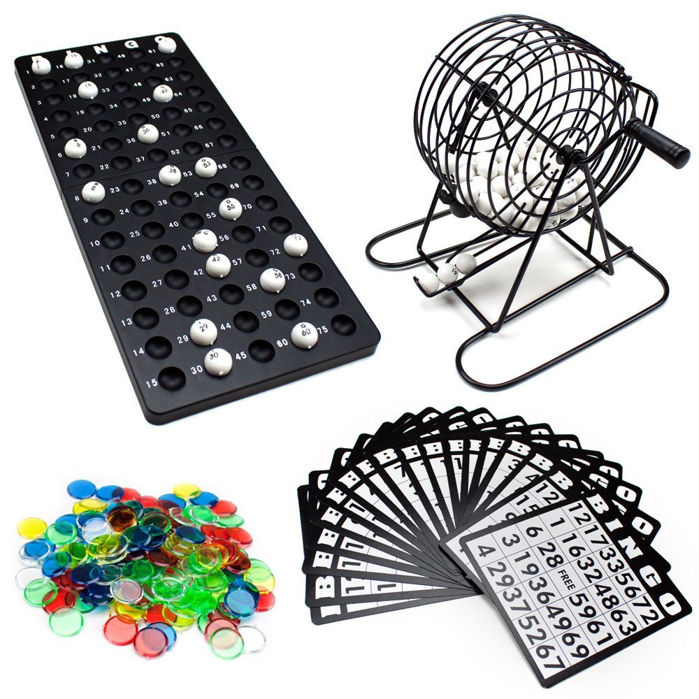 RBS Bingo Game Set with Cards, Chips, Holder, Cage, Balls