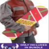 Back to The Future Marty McFly Toddler Costume, BTTF Outfit for Boys with Red Vest, Jean Jacket, & Plaid Shirt view 3