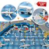 200 PCS Airport Terminal Kids Toys Deluxe Airlines Pretend Playset with Airplanes, Vehicles, Figures, Accessories, Play Mat view 2