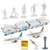 200 PCS Airport Terminal Kids Toys Deluxe Airlines Pretend Playset with Airplanes, Vehicles, Figures, Accessories, Play Mat view 3