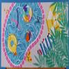 23" X 44" Panel Pool Noodles Floats Rafts Tubes Summertime Vacation Pool Party Blue Cotton Fabric Panel (1000P-70) view 1