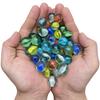 MANSHU 60 Pieces Glass Marbles for Marble Games, 0.63 inch, 6 Colors. view 1