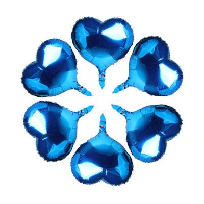 10 Pcs 18 Inch Blue Heart-Shaped Foil Balloon Mylar Balloon Birthday Party Decoration Supplies