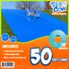 Blue Sea Cow Giant Backyard Water Slide 50 Foot  Inflatable Ring  Peel-N-Stik Fasteners KIT view 1