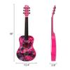 CB SKY 30 Floral Print Acoustic Metal Strings Guitar/Girls Gift/Kids Musical Toys/Musical Instrument (Purplish red) view 4