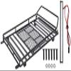 DKKY Luggage Carrier Roof Rack with LED Light Bar for 1/10 RC Crawler Car Axial SCX10 90046 TRX4245 X 150mm view 2