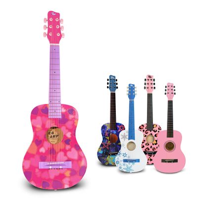 CB SKY 30 Heart design Acoustic Metal Strings Guitar/Girls Gift/Kids Musical Toys/Musical Instrument (Pink)