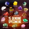 Rocks Collection - 15-Piece Rock Collections for Kids - Cool Geology Gem Kit with Identification Sheet - Gemstones Set Box with Learning Guide and Storage Case - Educational Gift for Kid view 3