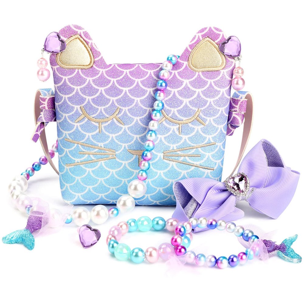 mibasies Valentines Day Gifts for Kids Girls, Toodler Girl Toys Birthday Gifts for 2 3 4 5 6 7 8 Years Old Girls , Priness Toys Dress Up Jewelry Pretend Play, Little Girl Vanity Set