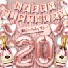 20 Party Supplies for Her Rose Gold 20th Birthday Decorations for Women and Girls with Happy Birthday Balloon Banner and Digit Balloons Including Latex and Confetti Balloons view 1