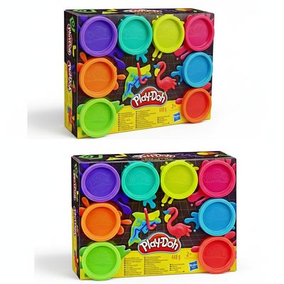 Play Doh 8 Pack Bundle: 2-8 Packs of Neon Compound