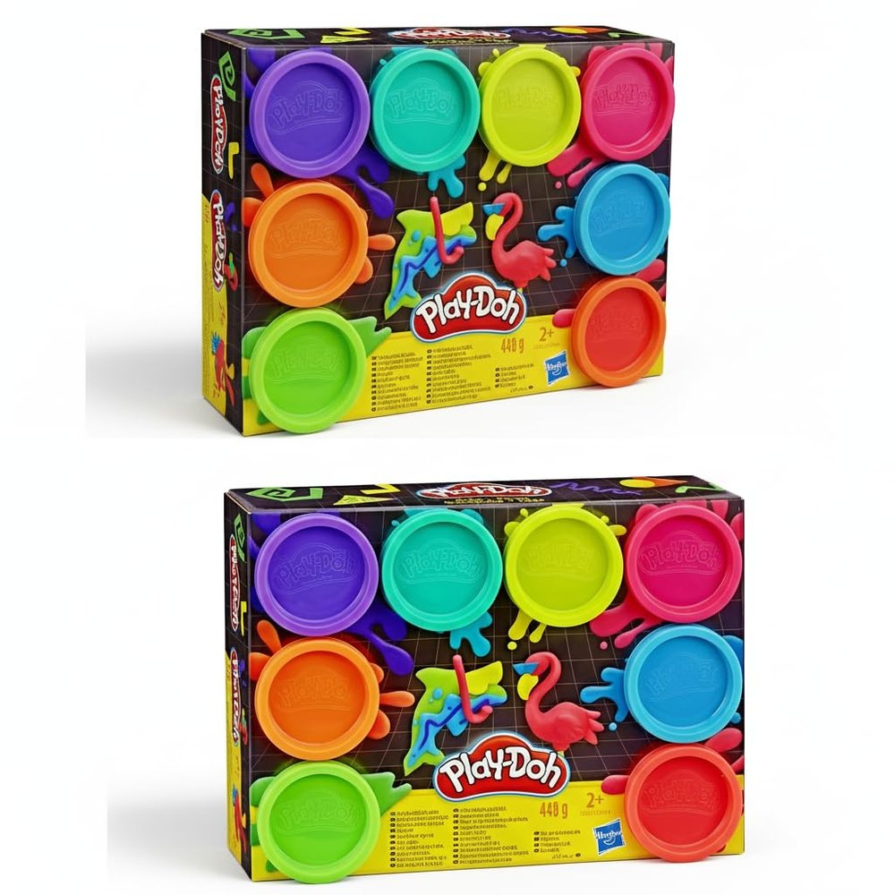 Play Doh 8 Pack Bundle: 2-8 Packs of Neon Compound