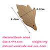 10pcs Lovely Cartoon Wood Leaf Pure Natural Animal Shape Beech Wooden Handmade DIY Necklace Pendant (Leaf 10pcs) view 2