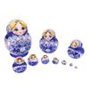 Inzopo 10PCS Wooden Painted Flowers Nesting Dolls view 1