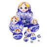 Inzopo 10PCS Wooden Painted Flowers Nesting Dolls view 4
