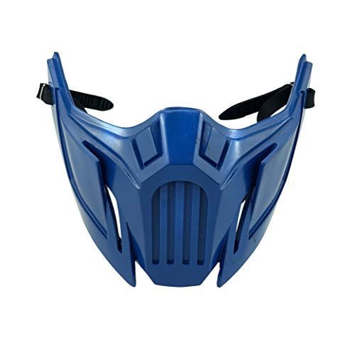 CrazyCatCos MK Game Mask, Jade/Sub-Zero/Kabal/Saibot/Scorpion/Smoke Resin Mask For Halloween Costume Accessory (Sub-Zero 11(1))