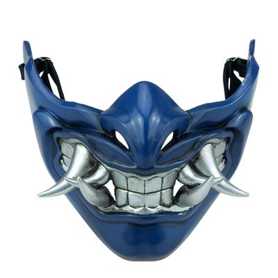 CrazyCatCos MK Game Mask, Jade/Sub-Zero/Kabal/Saibot/Scorpion/Smoke Resin Mask For Halloween Costume Accessory (Sub-Zero 11(2))