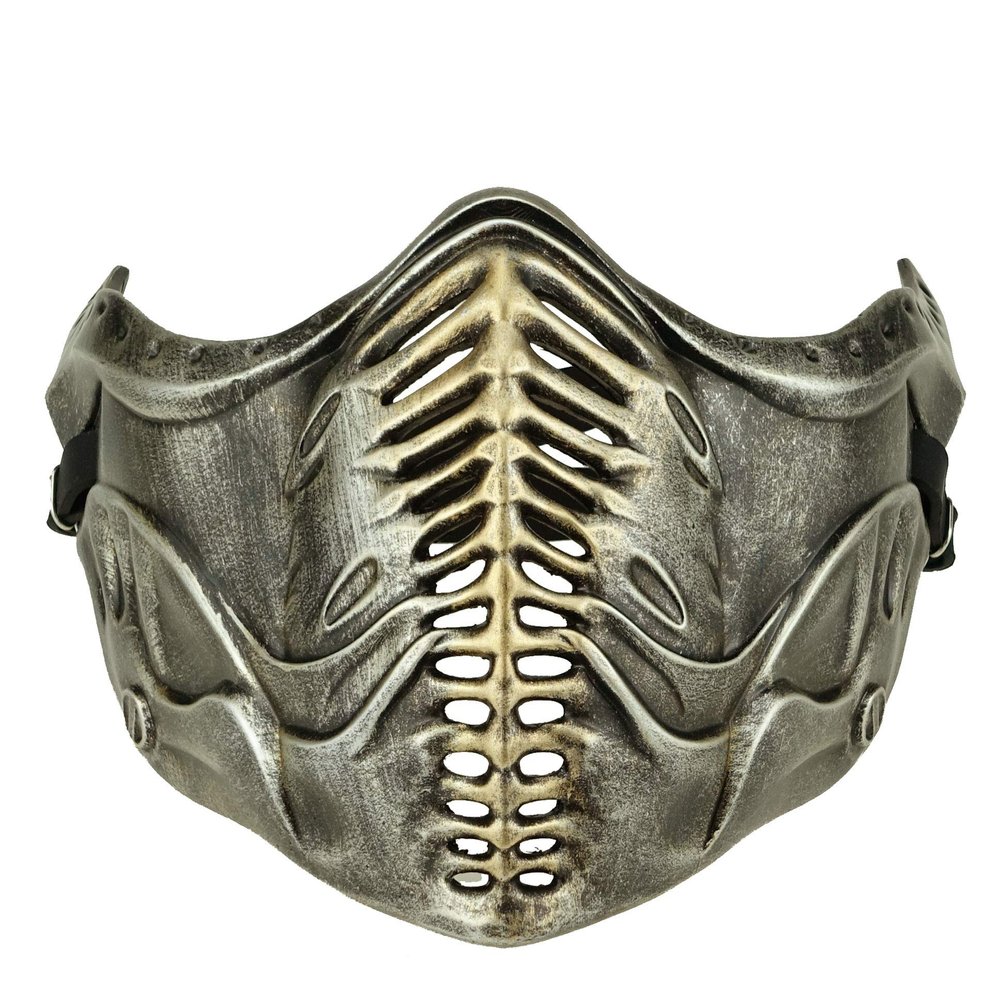 CrazyCatCos MK Game Mask, Jade/Sub-Zero/Kabal/Saibot/Scorpion/Smoke Resin Mask For Halloween Costume Accessory (saibot 11)
