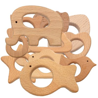12pcs Lovely Cartoon Wood Elephant Montessori Toy Pendant Pure Natural Animal Shape Beech Wooden Handmade Cut Pattern DIY Beading Necklace Pendant (Cactus 10pcs)