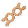 12pcs Lovely Cartoon Wood Elephant Montessori Toy Pendant Pure Natural Animal Shape Beech Wooden Handmade Cut Pattern DIY Beading Necklace Pendant (Cactus 10pcs) view 2